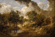 Thomas Gainsborough Landscape in Suffolk Spain oil painting artist